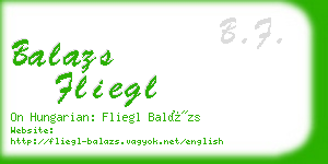 balazs fliegl business card